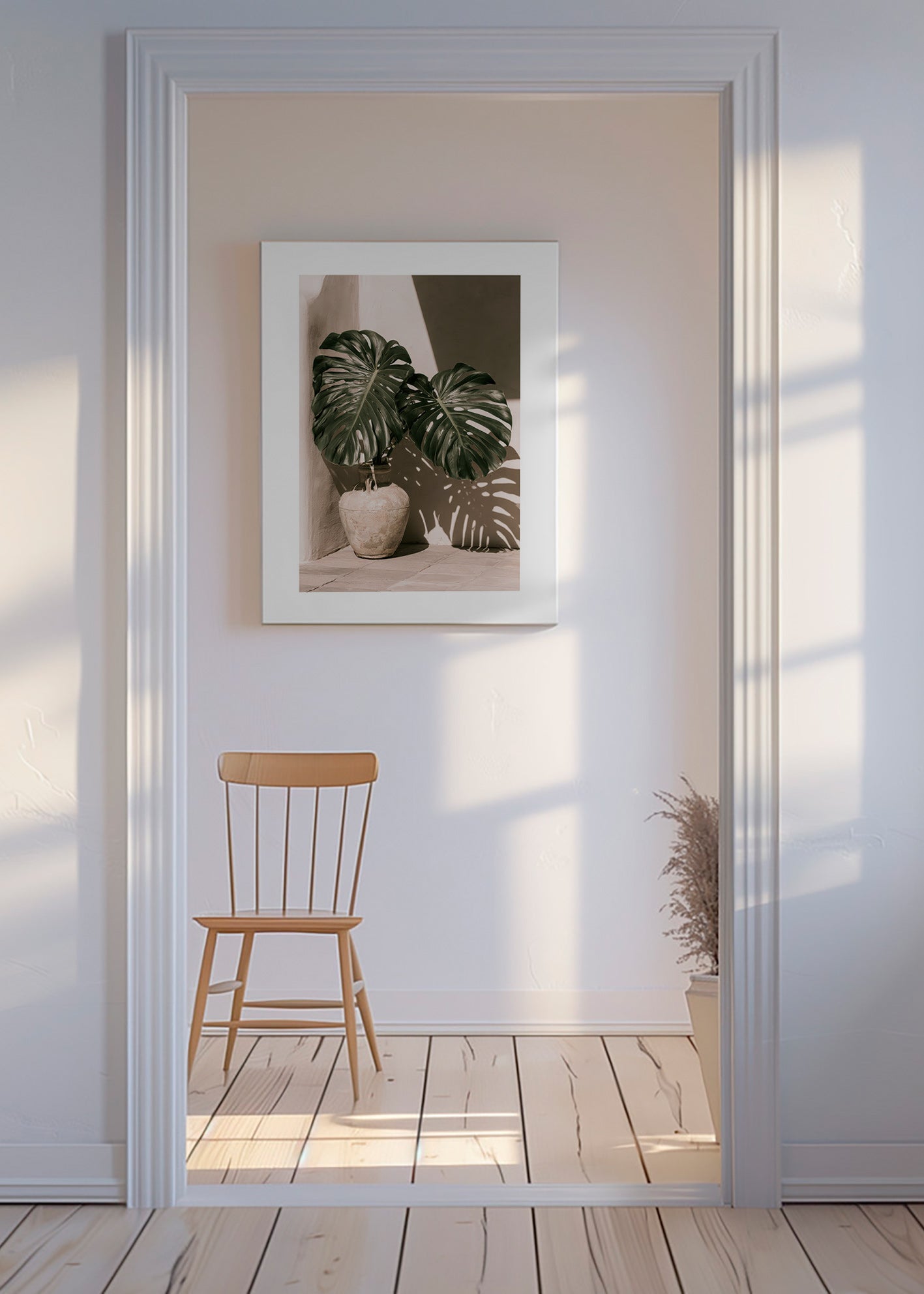 Impression botanique Monstera en pot