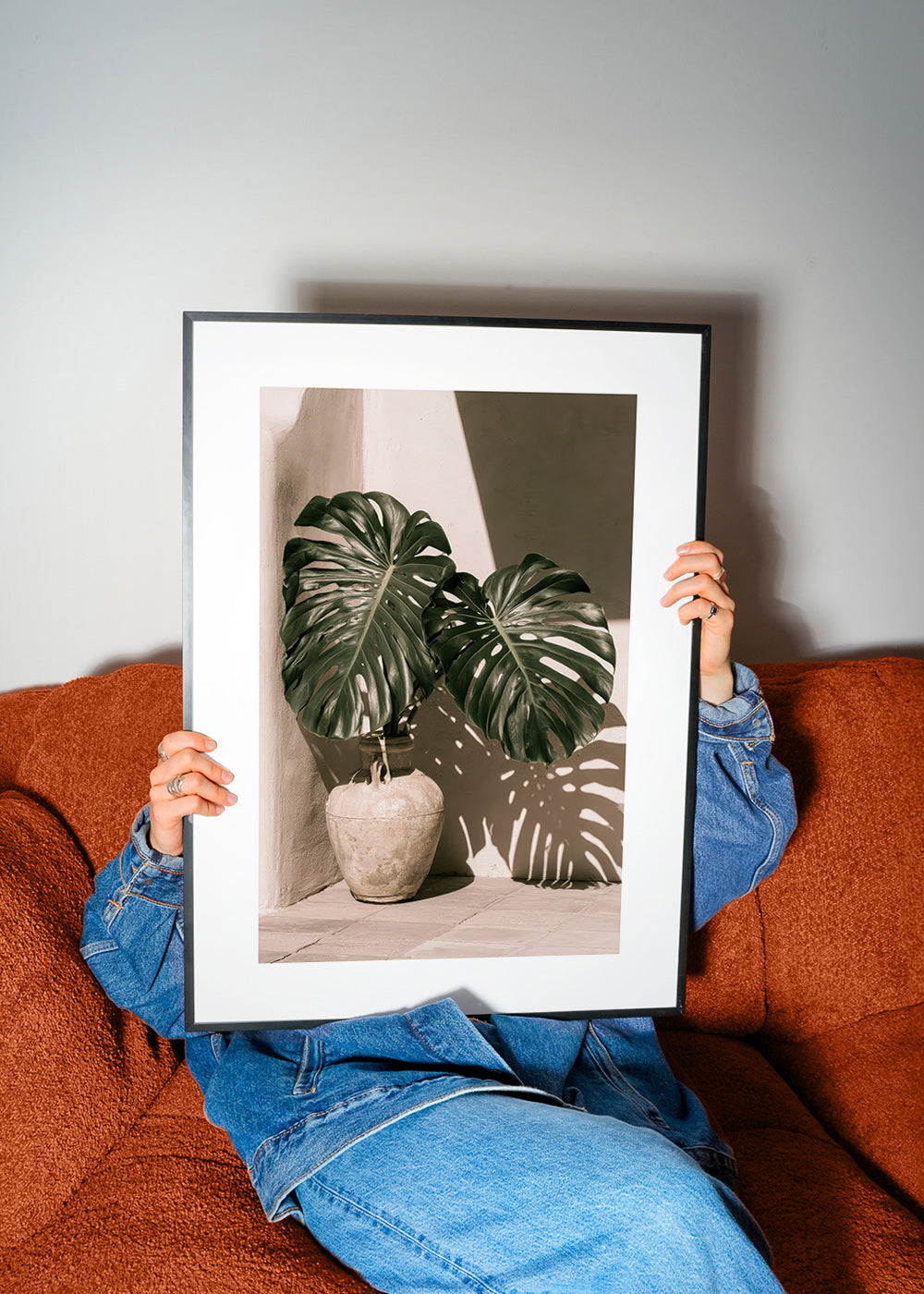 Impression botanique Monstera en pot