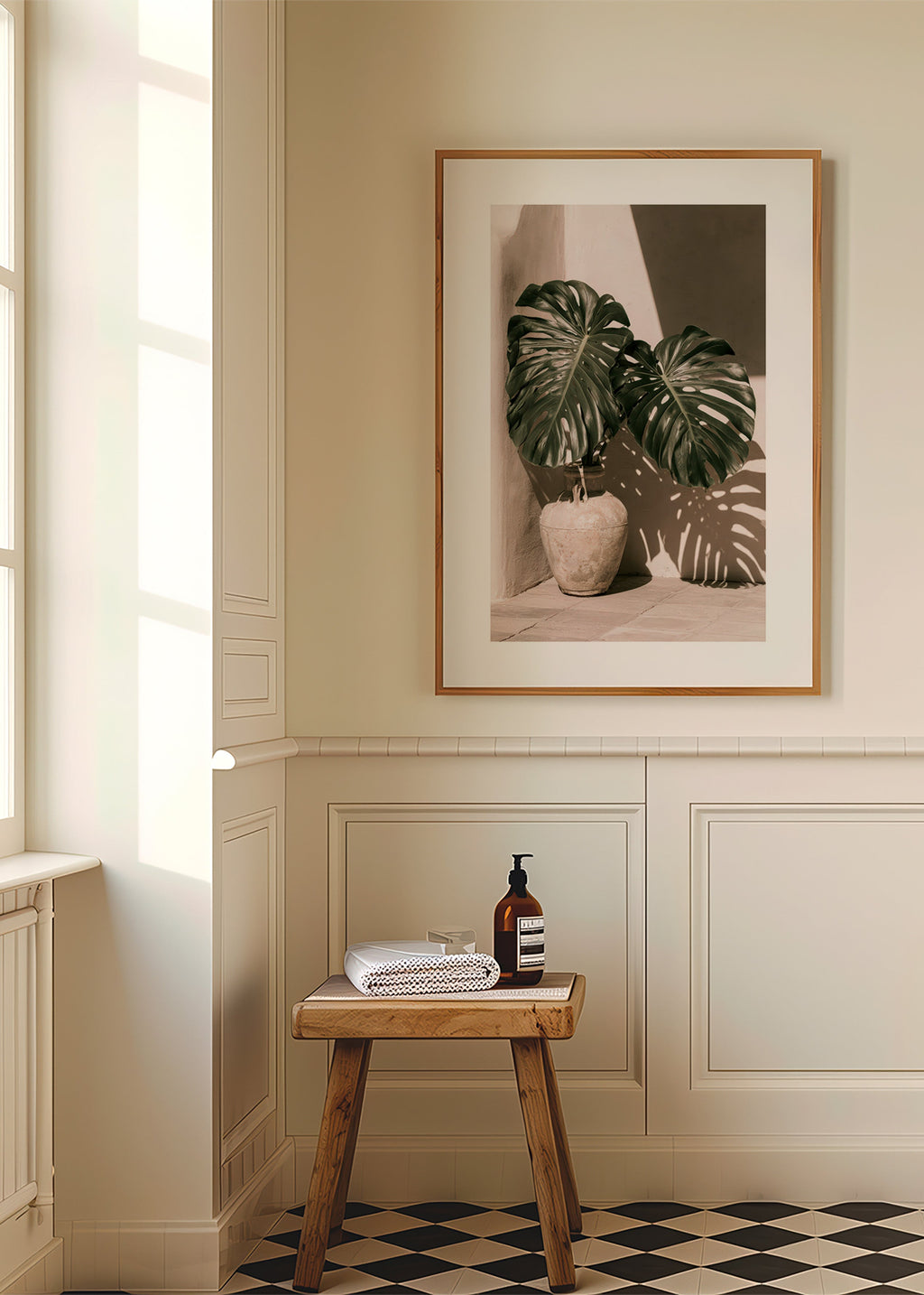 Impression botanique Monstera en pot