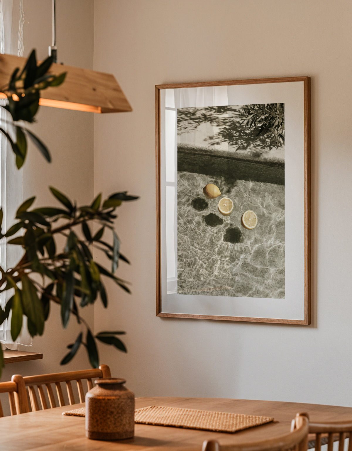 Floating Lemons - Framed poster detail