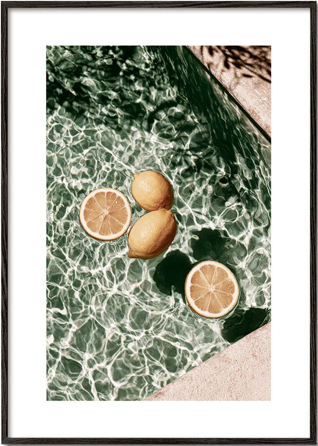 Art de cuisine Citrons sur eau de piscine