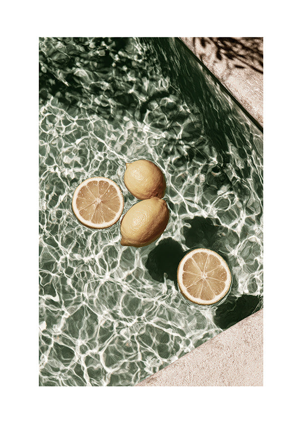 Art de cuisine Citrons sur eau de piscine