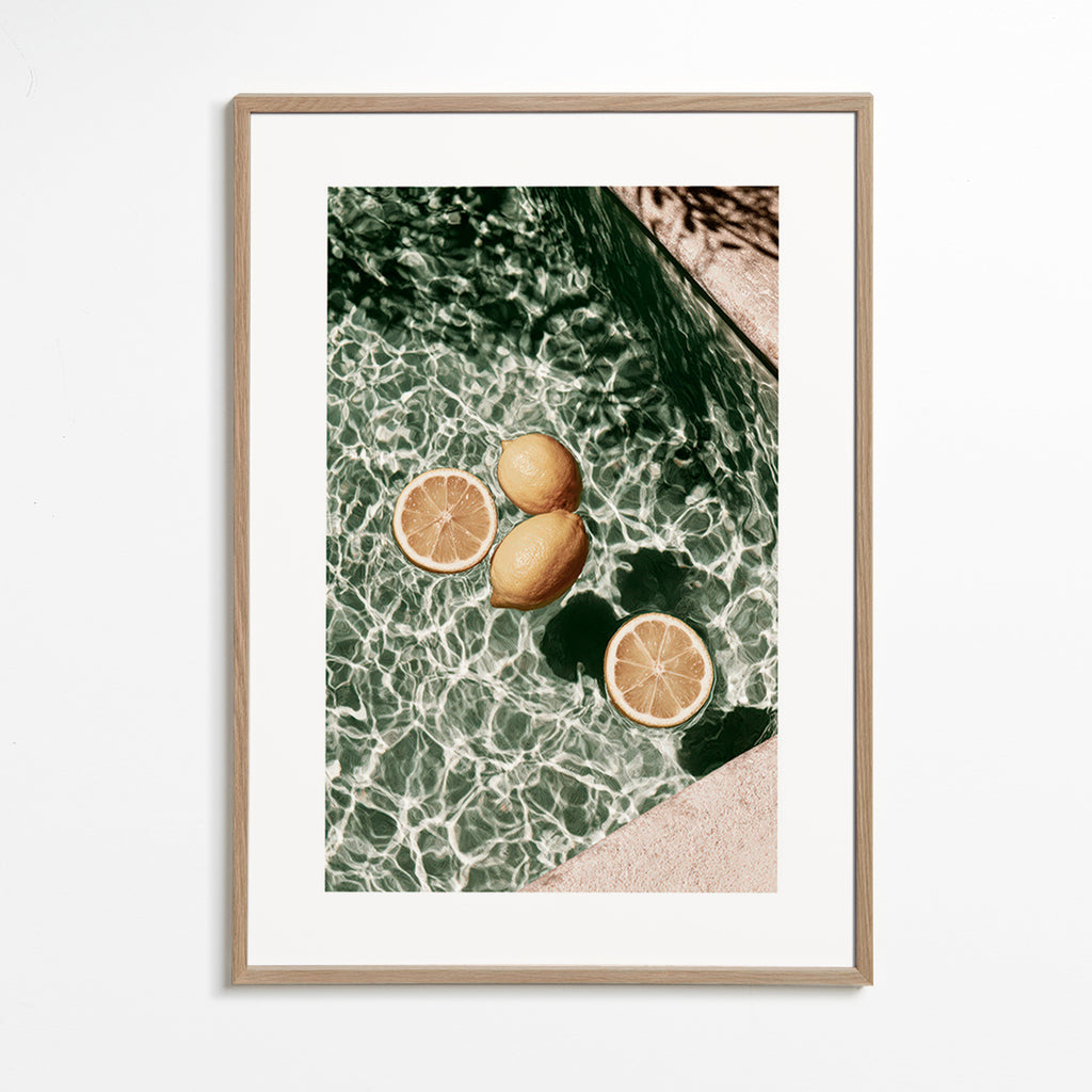Art de cuisine Citrons sur eau de piscine