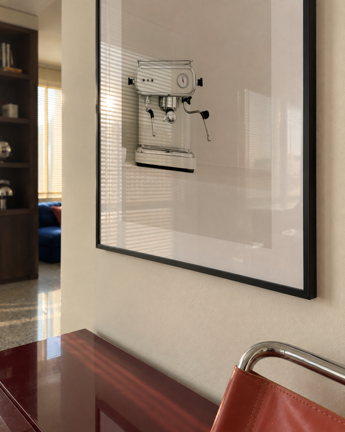 Espresso Machine - Framed poster in an interior