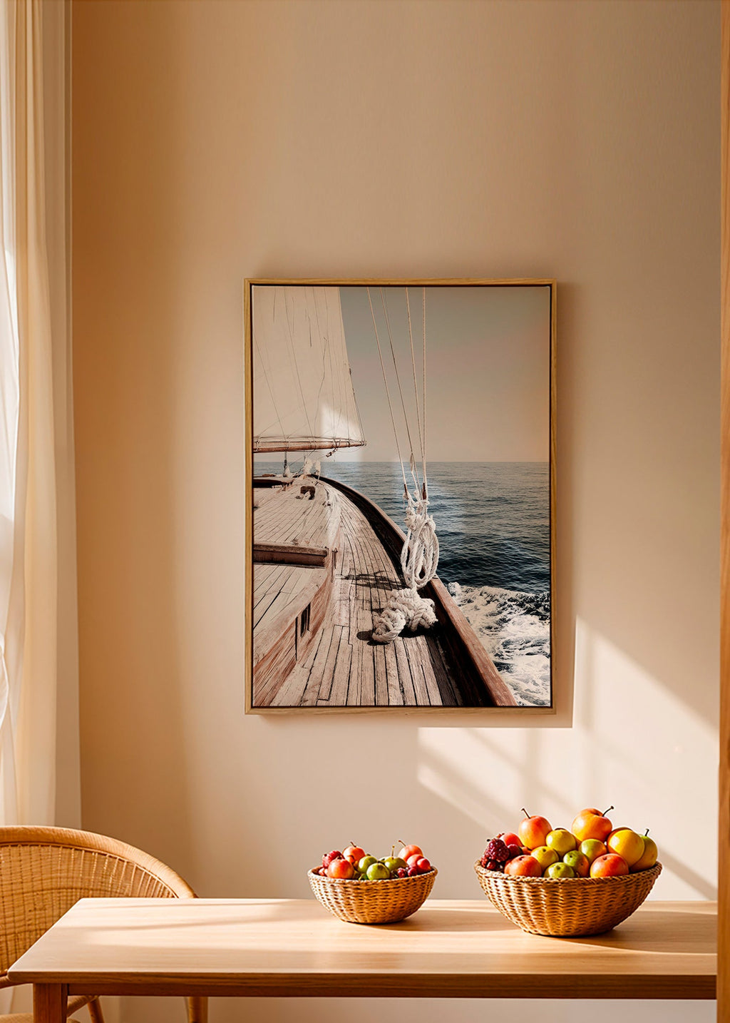 Art de paysage : proue de voilier