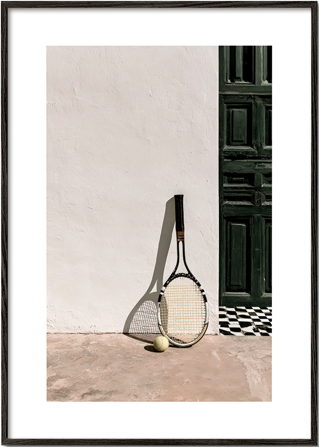 Art sportif: raquette de tennis en nature morte