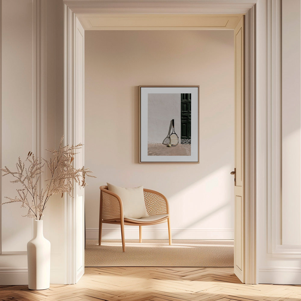 Art sportif: raquette de tennis en nature morte