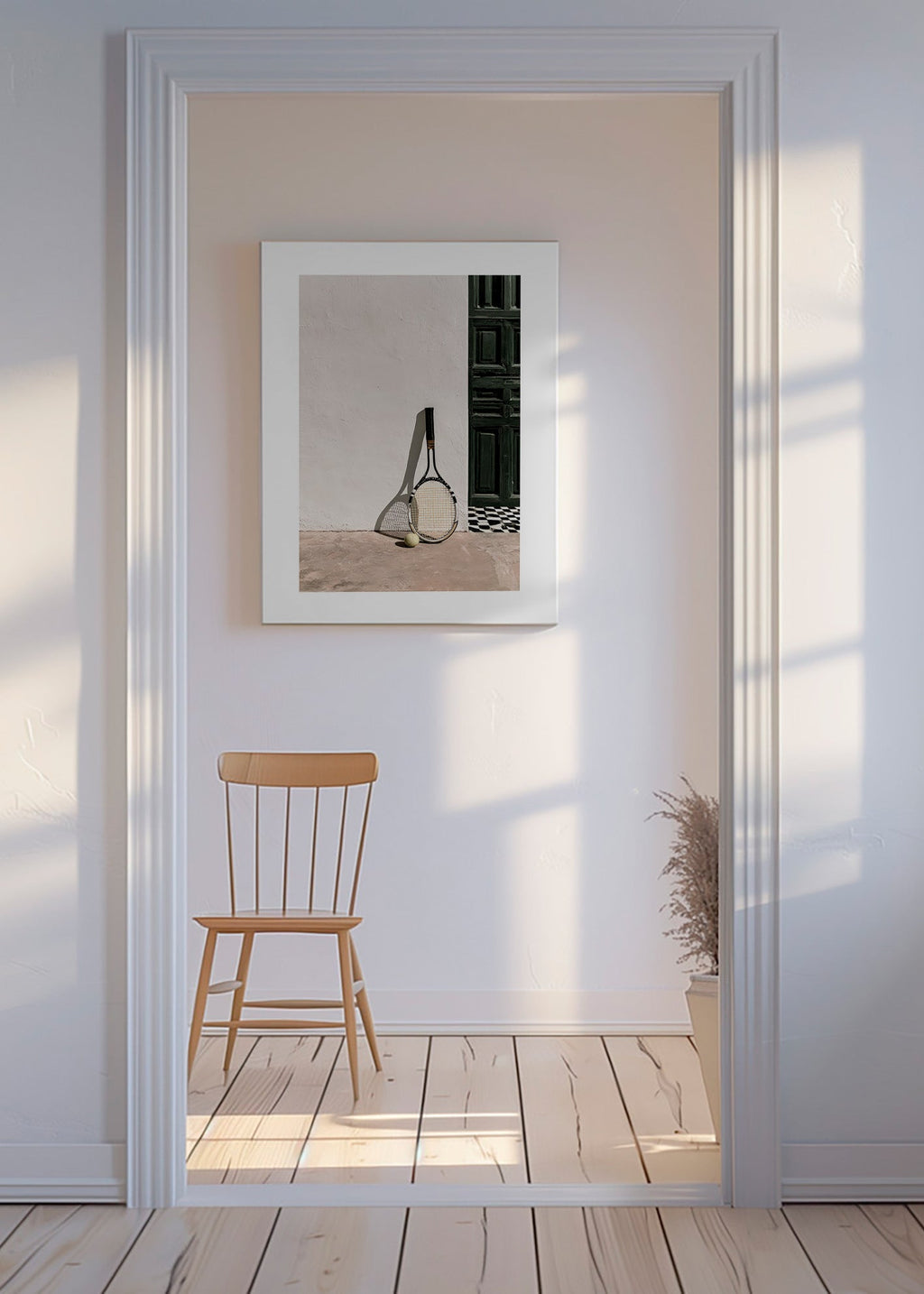 Art sportif: raquette de tennis en nature morte