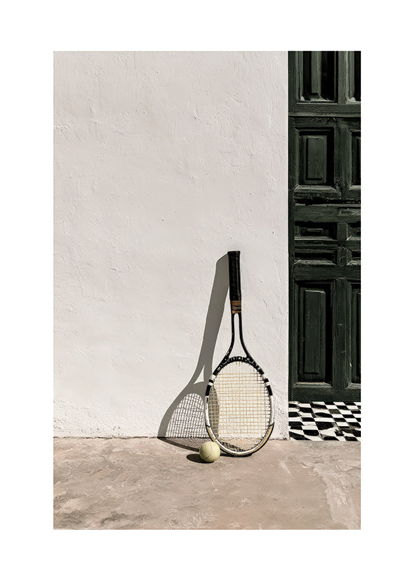 Art sportif: raquette de tennis en nature morte