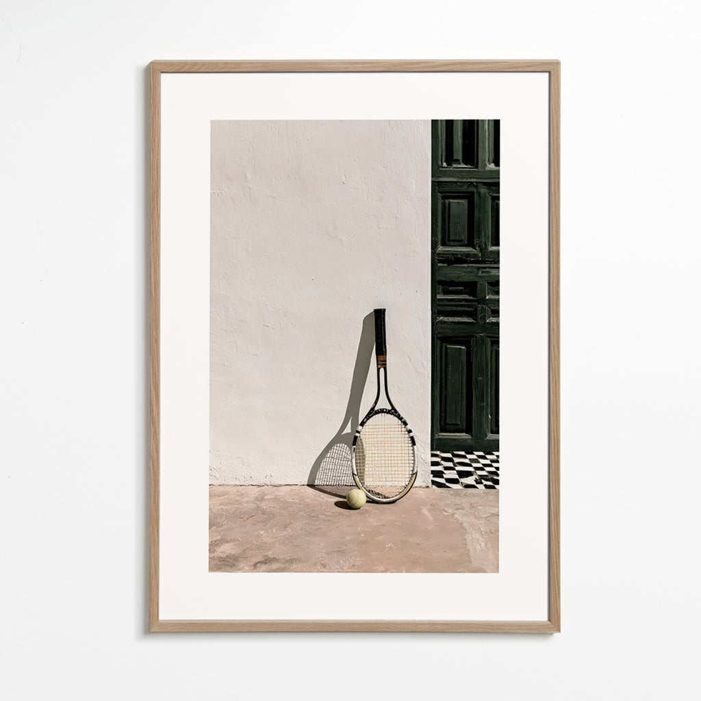 Art sportif: raquette de tennis en nature morte
