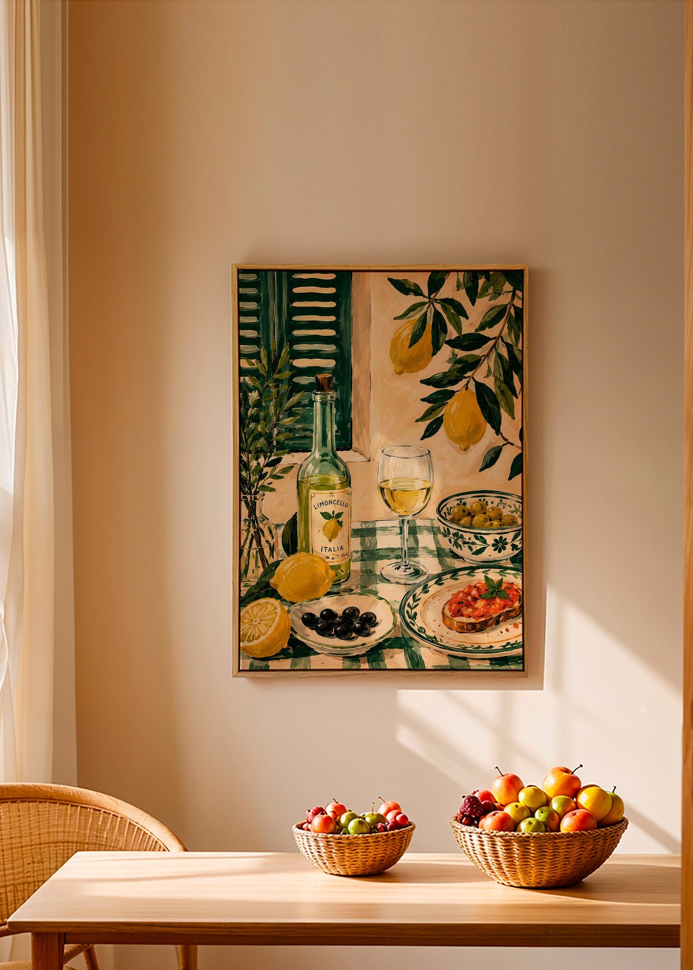 Art de cuisine: nature morte au citron et limoncello