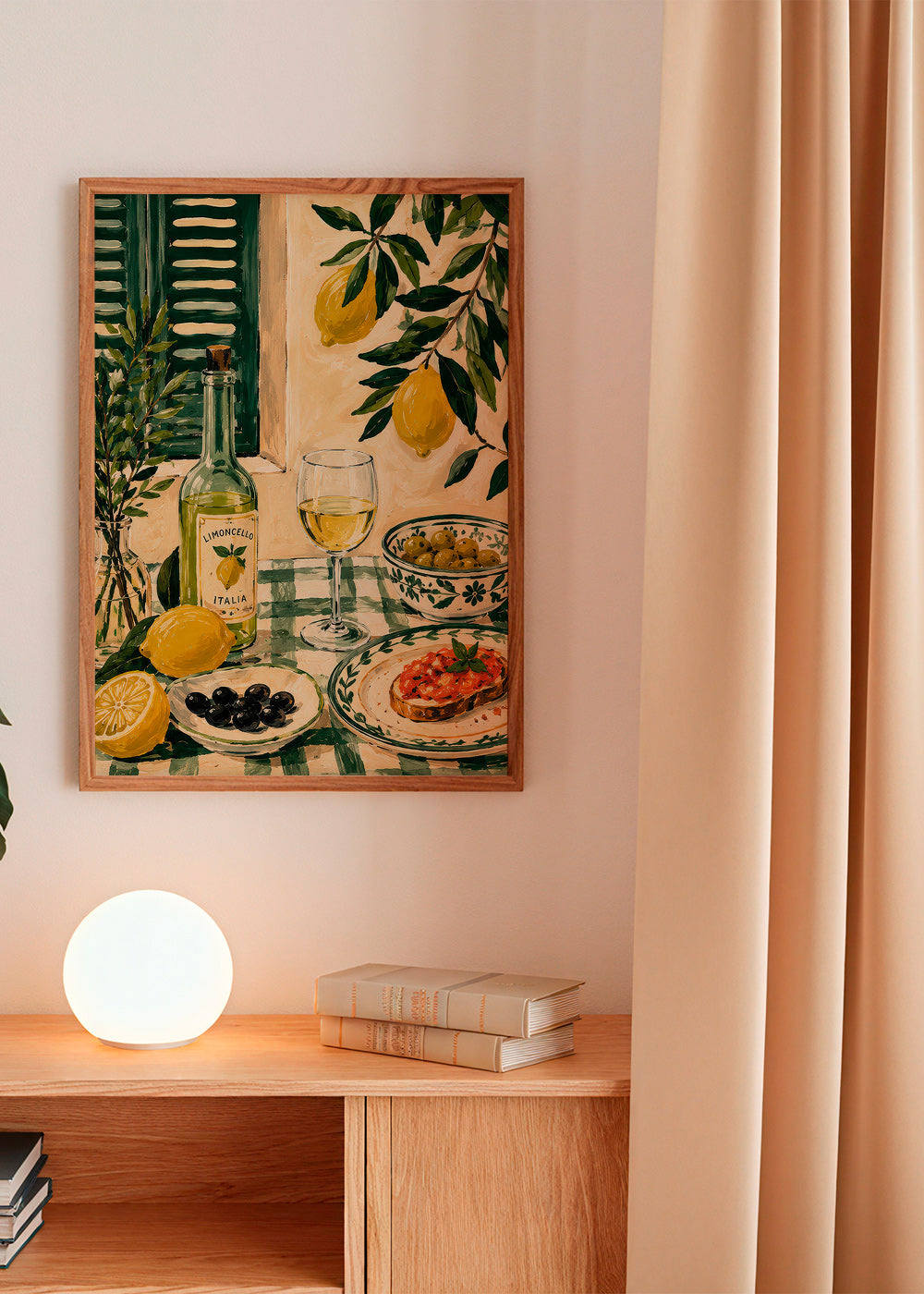 Art de cuisine: nature morte au citron et limoncello