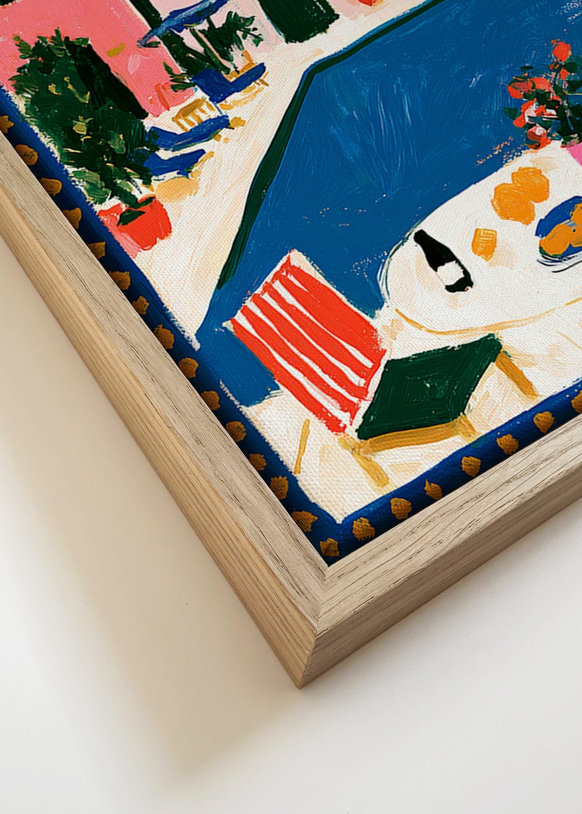 Art de voyage : villa rose avec piscine