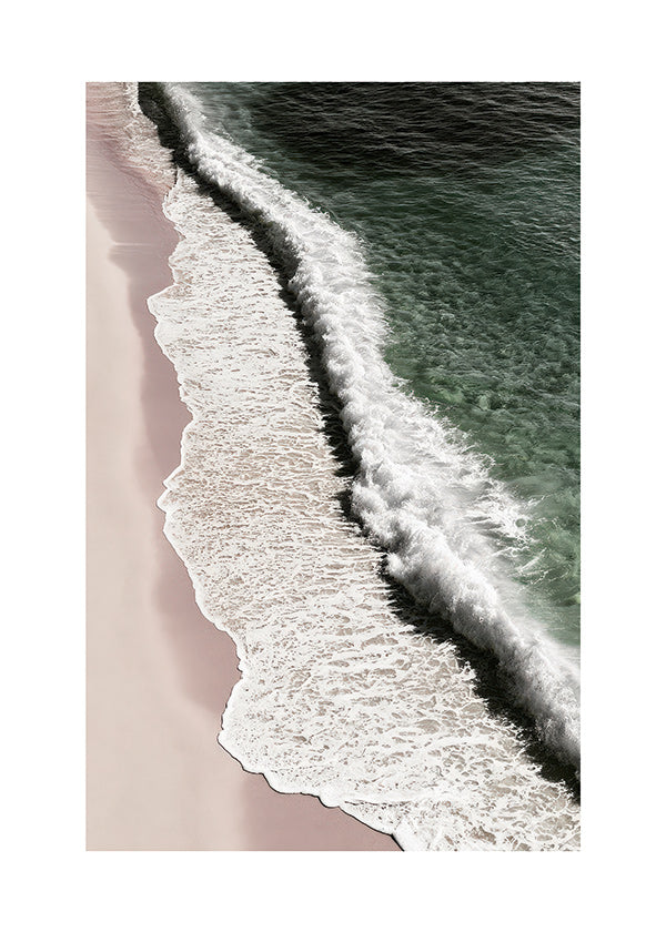 Art de paysage: côte rosée vue aérienne