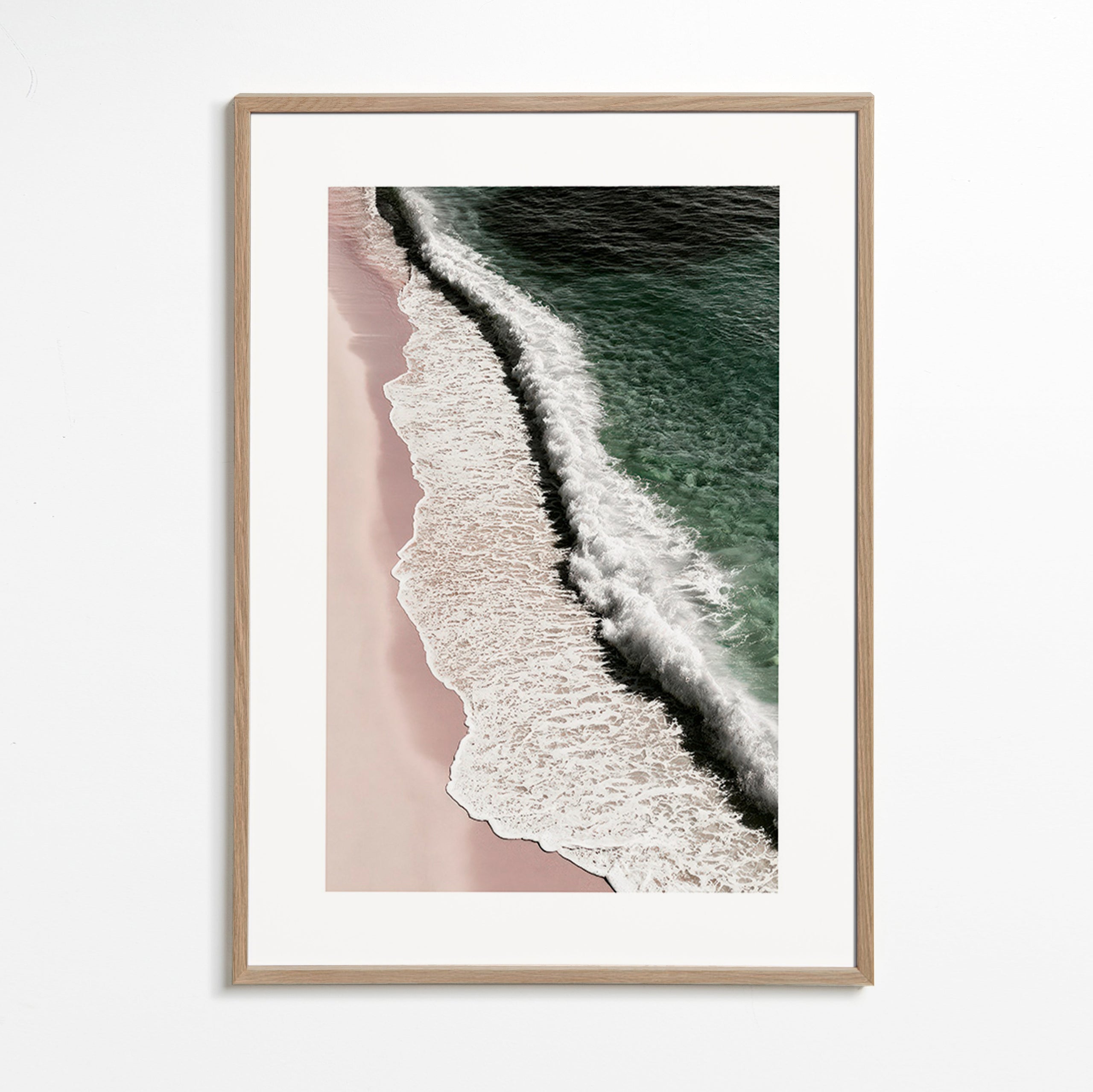 Art de paysage: côte rosée vue aérienne