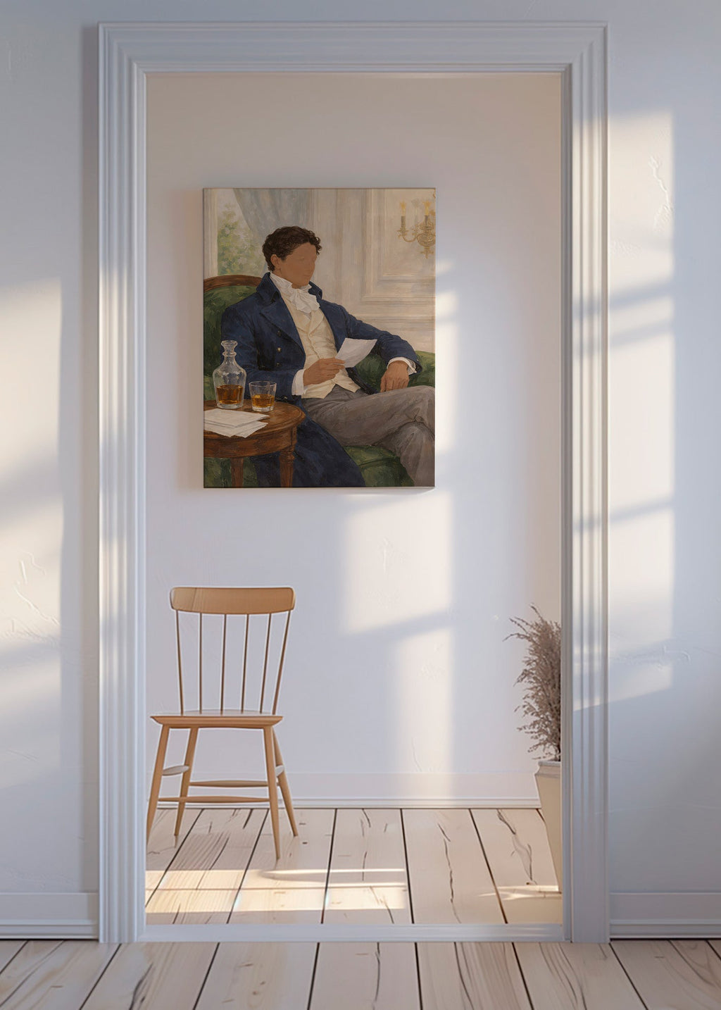 Impression vintage: homme lisant
