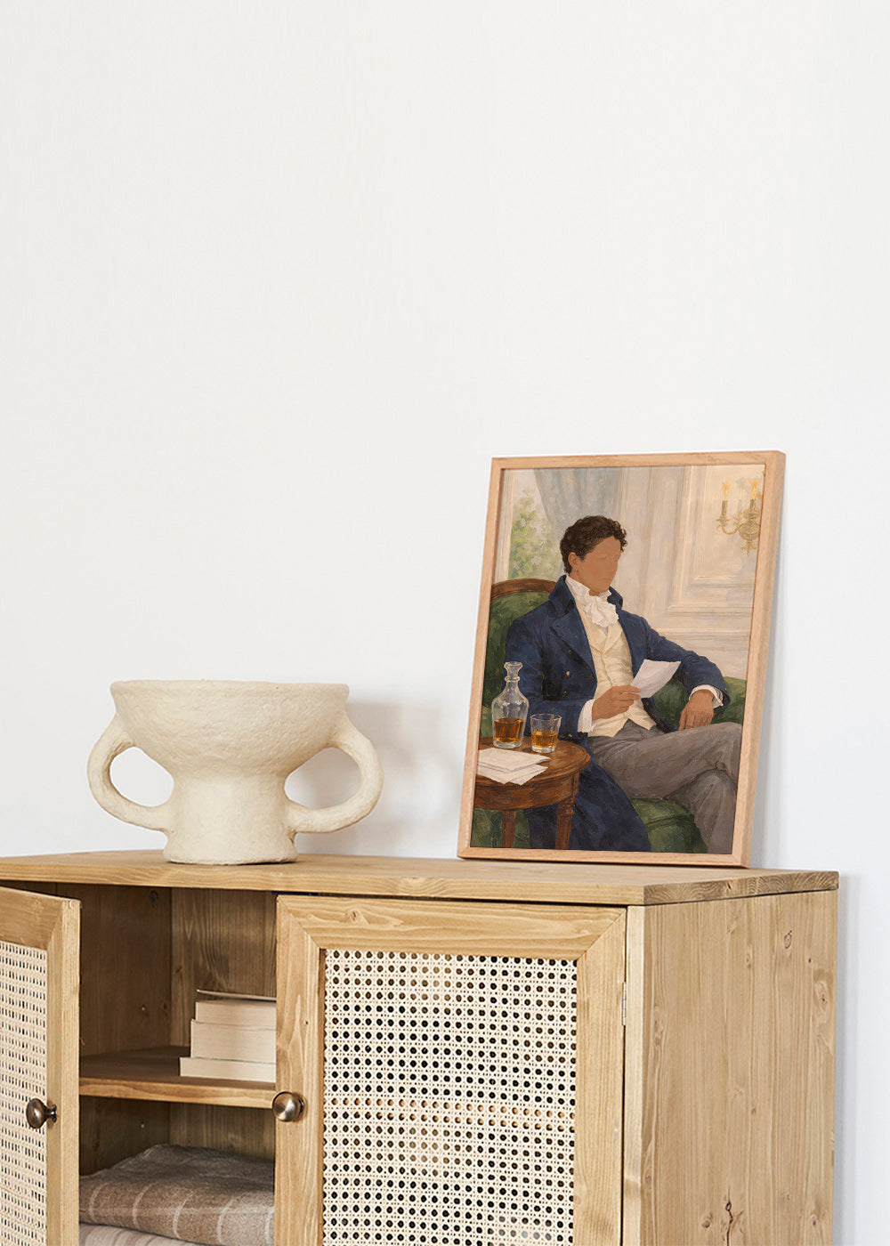 Impression vintage: homme lisant