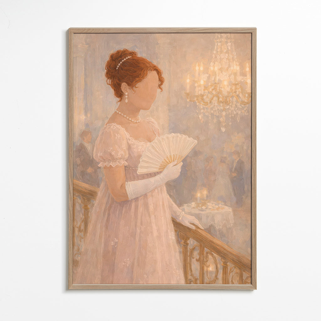 Illustration dame en salon de bal