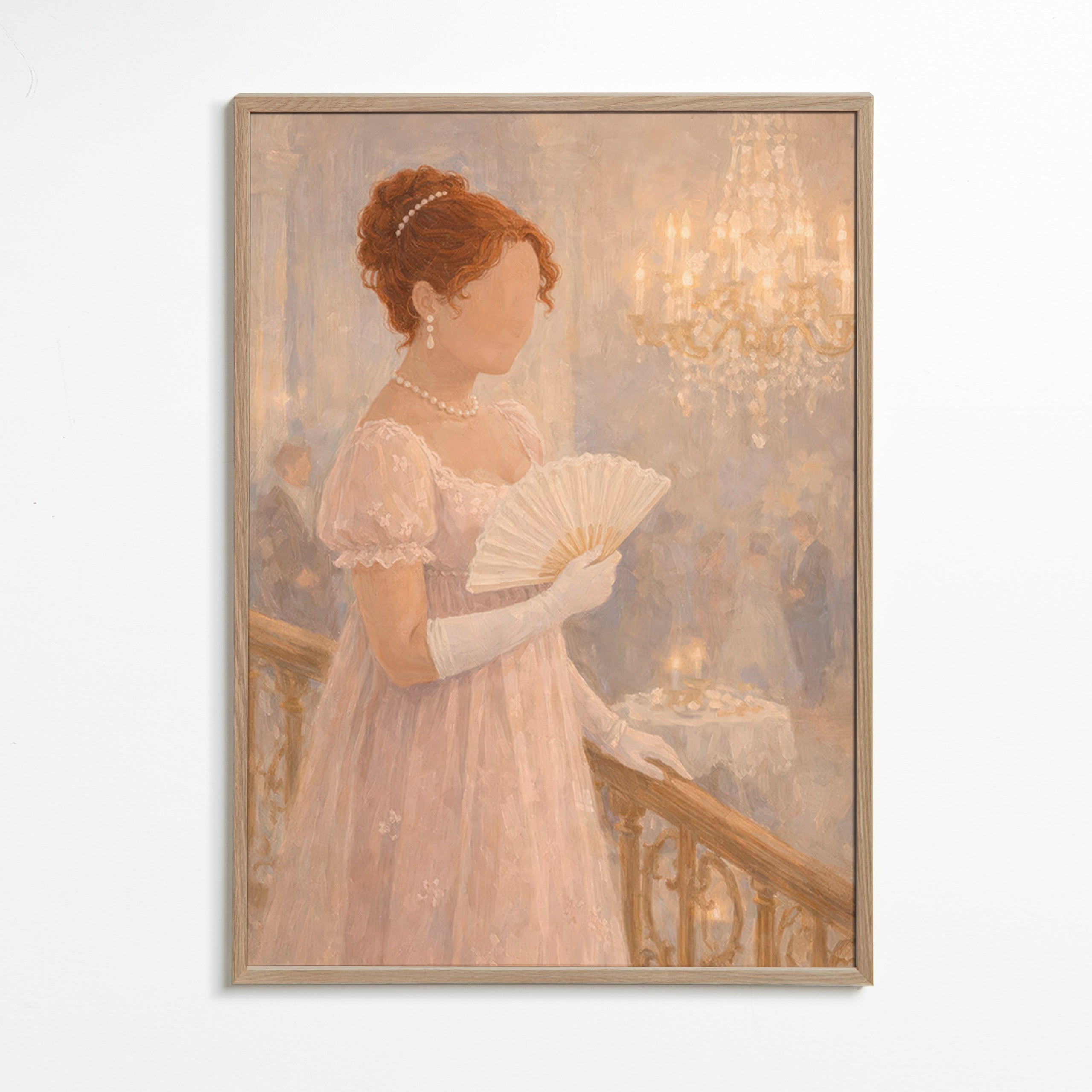 Illustration dame en salon de bal