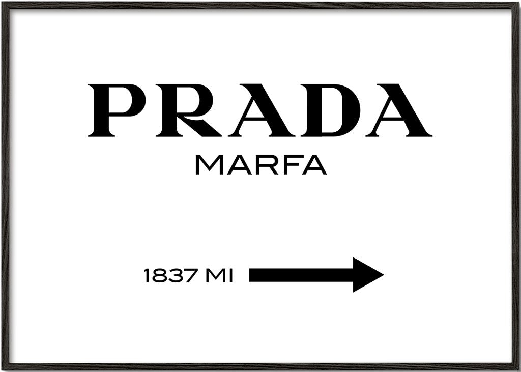 Tableau en noir et blanc Prada Marfa
