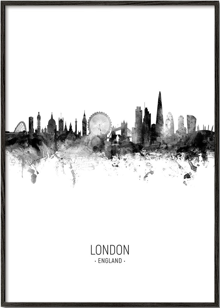 London skyline noir et blanc