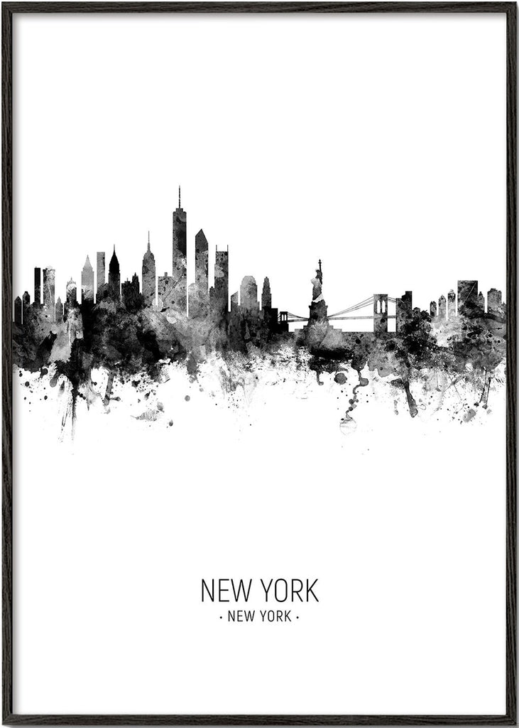New York skyline noir et blanc