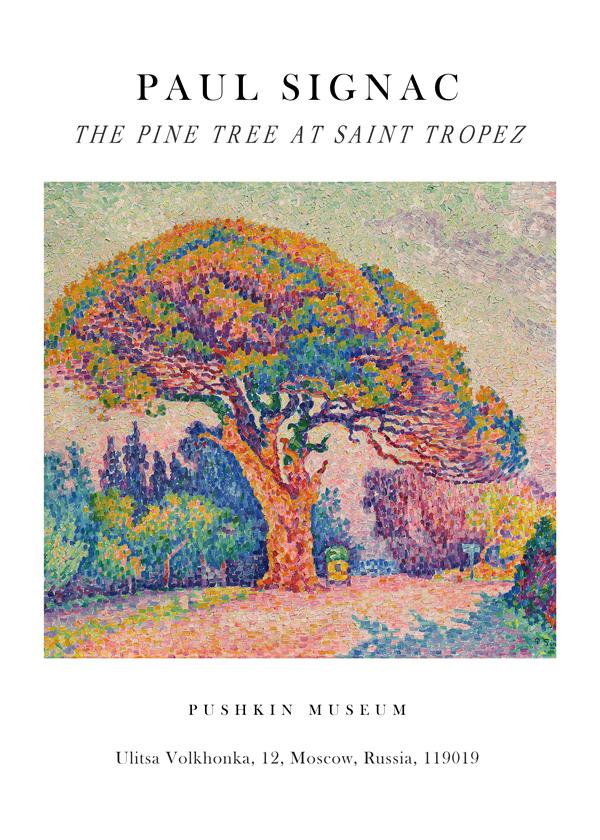 The Pine Tree at Saint Tropez Exhibition White - Paul Signac