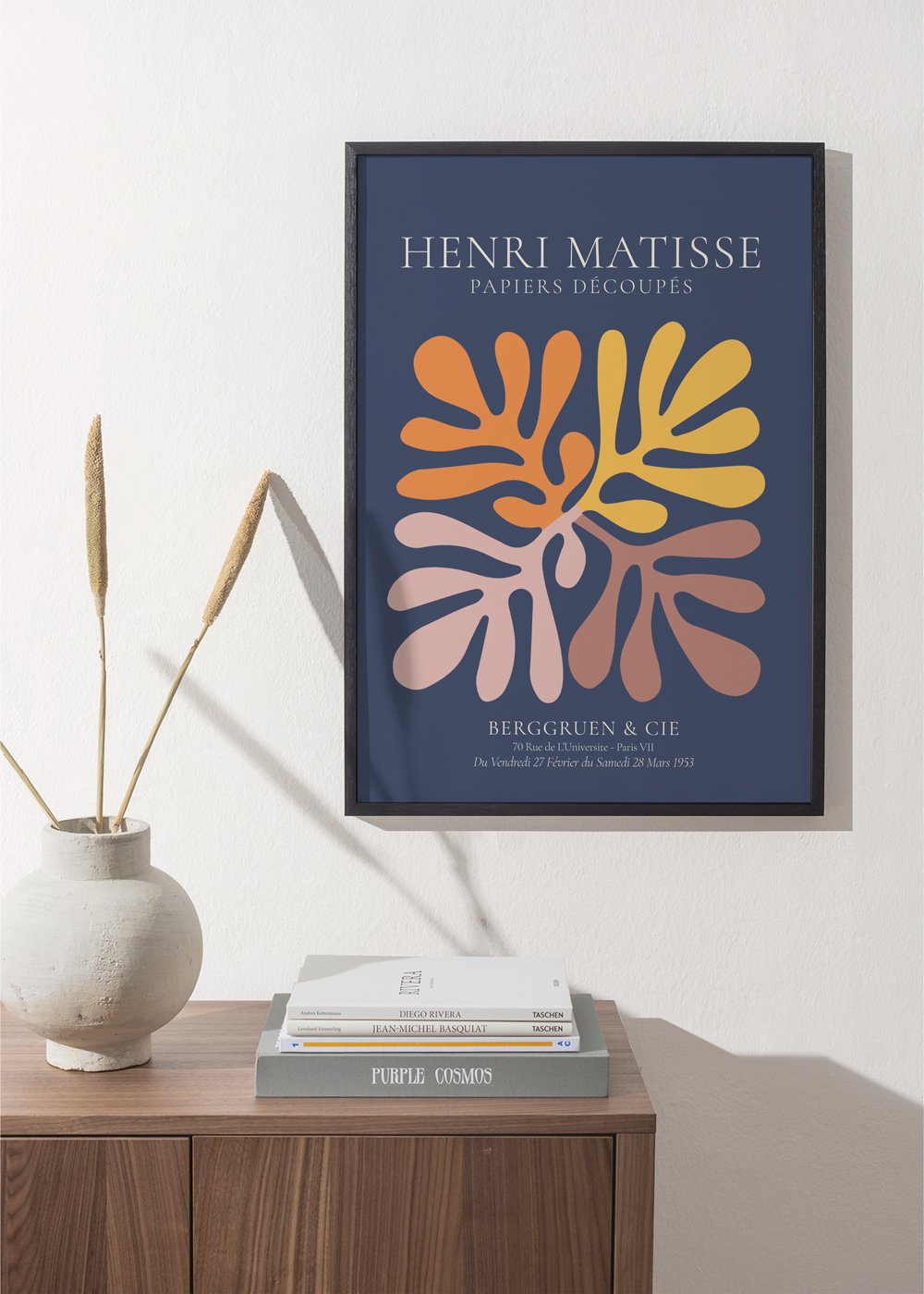 Affiche avec cadre en chêne - Papiers Découpes - 50x70 Matisse